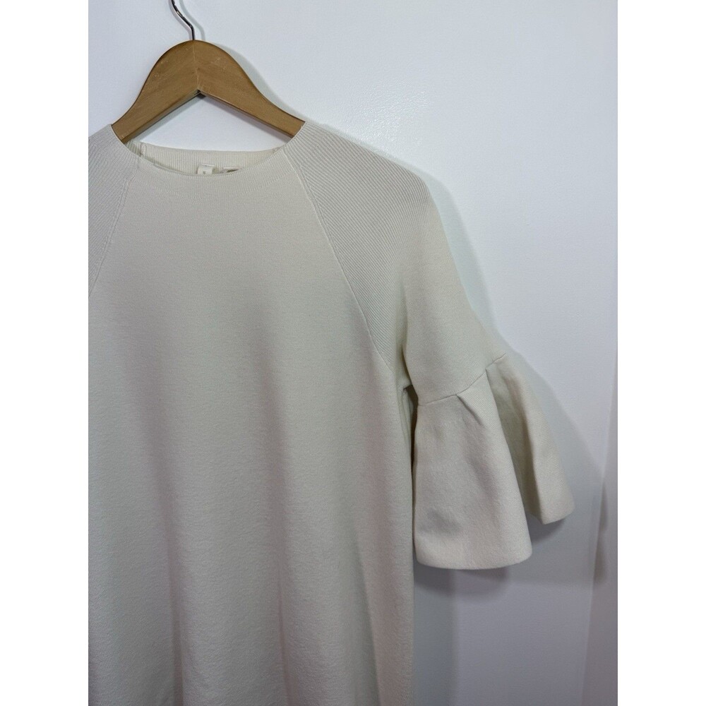 Moth Anthropologie Chester Dress Medium Ivory Off White Sweater Bell Sleeve - Picture 5 of 9